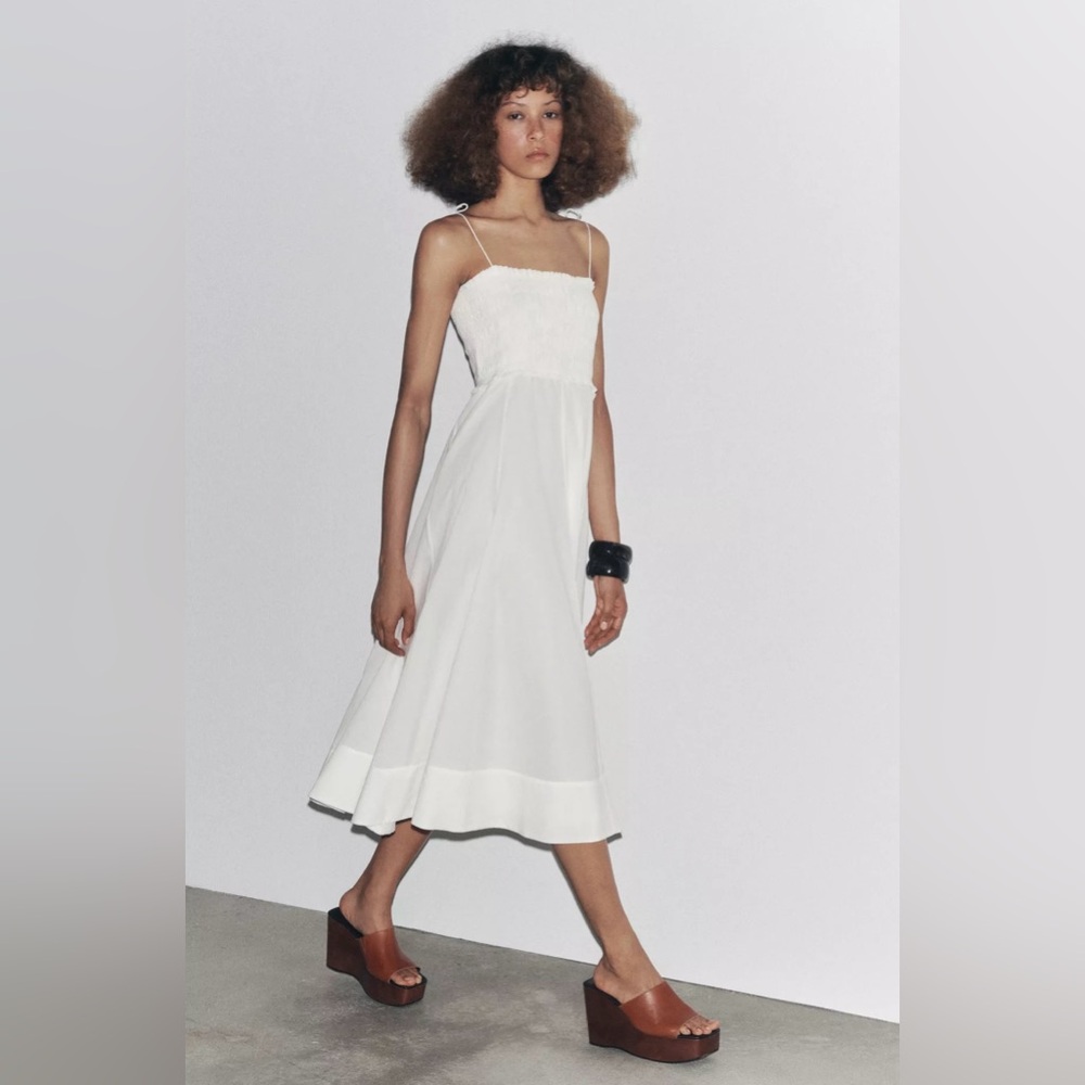 Zara ZW Collection Cotton Midi Dress